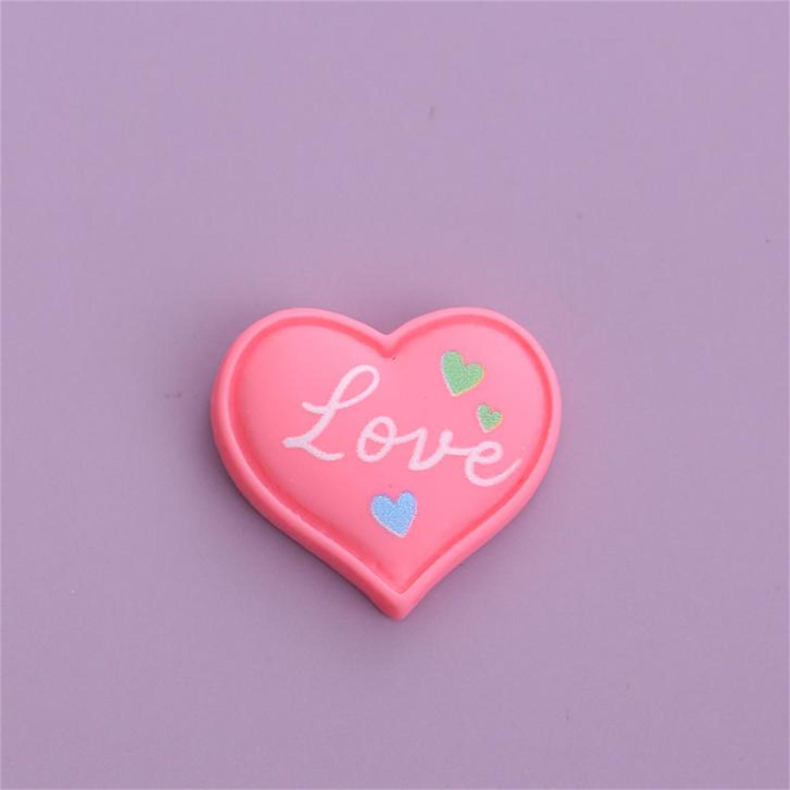 

Смешайте 20 любовных смоляных кабошонов с плоской задней частью, чтобы сделать украшения для скрапбукинга, аксессуары своими руками One Size красный