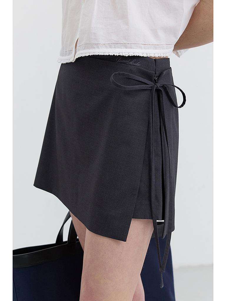Deonseuteu Mini Skirt_Udsk5B232_Charcoal Gray