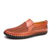 Men's Breathable Mesh Sandals: Size 50, Comfortable Soft Sole, Slip-on Leather Dad Shoes