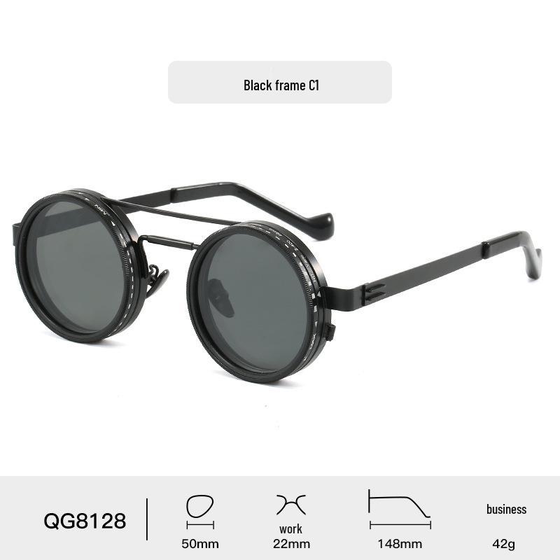 2025 Industrial Punk Style Sunglasses: New Camera ND Lens, Adjustable Multi-Level Polarizing, Prescription-Ready
