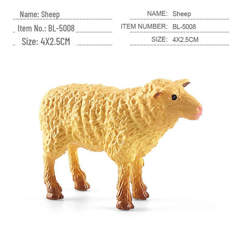 

Мини-модели животных фермы: Курица, утка, гусь, корова, золотые украшения