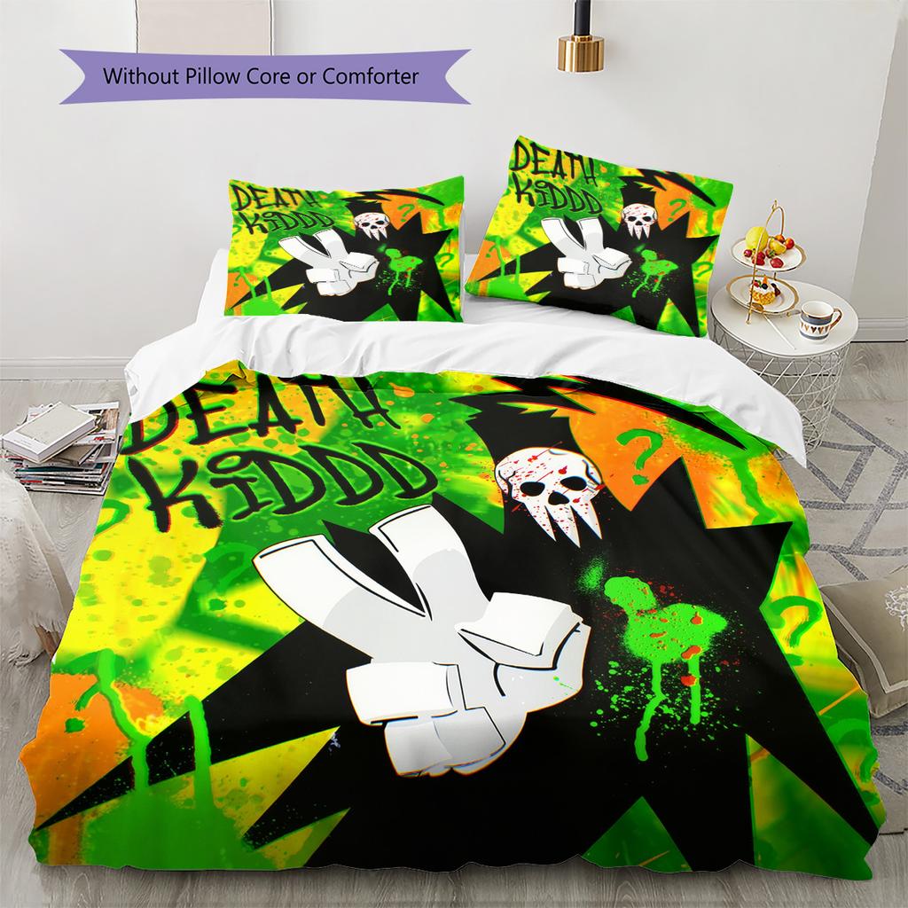 Cool Crew Pattern Bedding Quilt Set Home Decoration Gift (1 * duvet cover + 2 * pillowcase without core)
