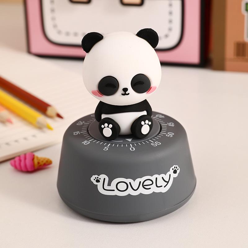 

Creative Cartoon Capybara and Panda Timer Ornament - Cute Student Desk Decor and Small Gift No Specific Size