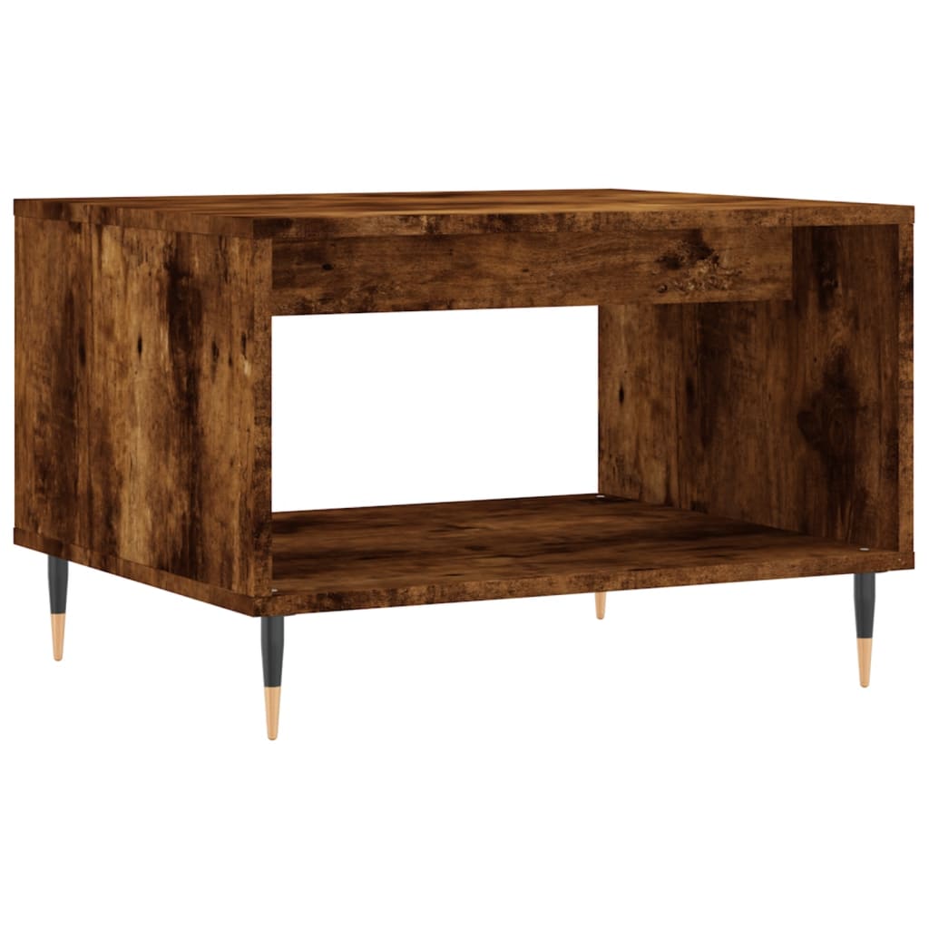 Coffee Table Smoked Oak 60x50x40 cm Wood Based Material