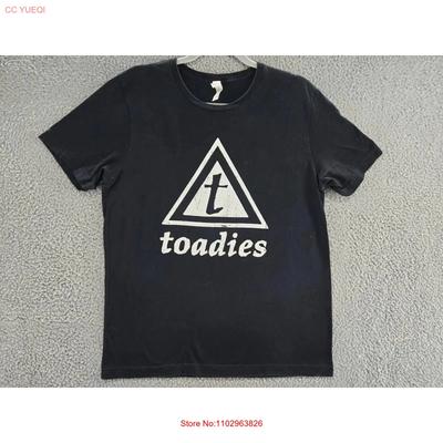 Toadies T Shirt Mens Large Triange Logo Band Merch Texas Black Vintage Washed Casual Homme Comfortable Fashion Stylish