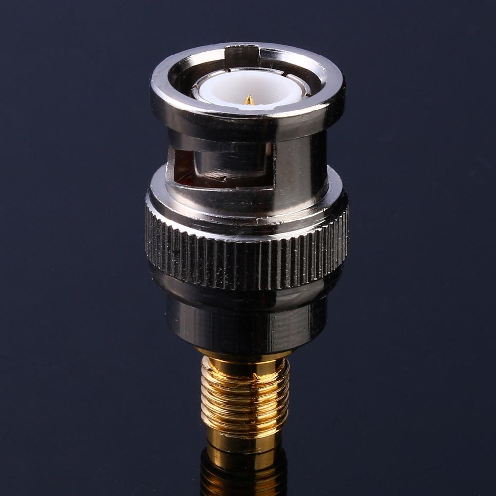 BNC Plug Male To SMA Female Jack Adapter RF Connector Straight Joiner Coupler