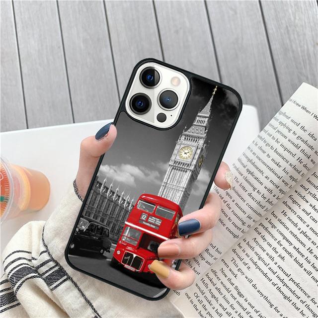 

United Kingdom Flag Uk London Bus Phone Case Cover For iPhone 17 Air 15 16 14 13 12 Pro Max 11 Pro Max Plus Coque iPhone 11pro max