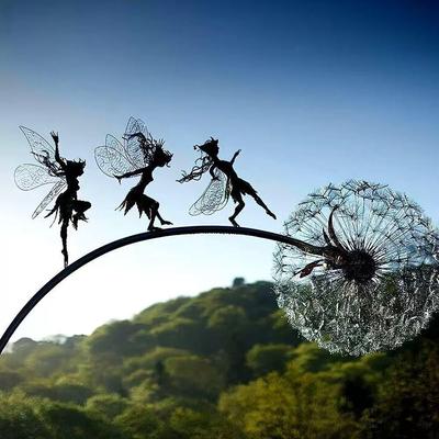 > Exquisite Metal Dandelion Fairy Ornaments: High-End Decorative Craft