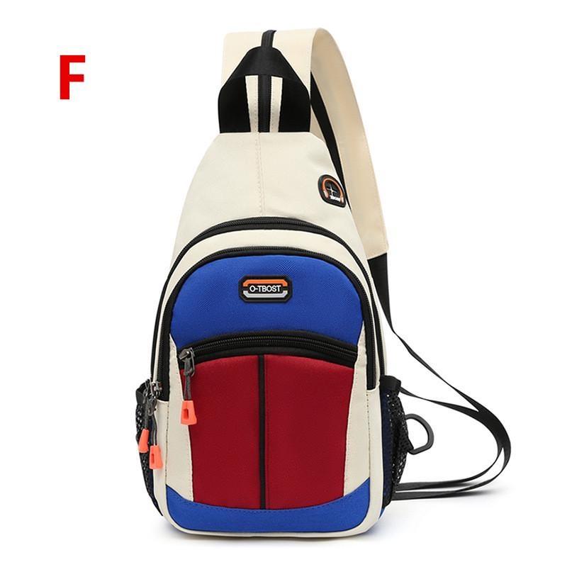 New Trend Geantă de umăr de mare capacitate, un singur umăr, umăr încrucișat, umăr dublu, multifuncțională, din pânză Oxford, în aer liber, pentru piept pentru studenți