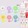 Cute Creative Cartoon Christmas Straw Cap Splash Proof Dust Cover Reusable Universal Beverage Straw Topper 10MM