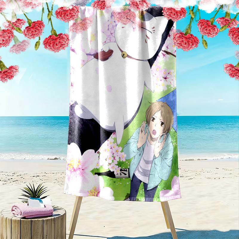 Natsume's Book of Friends 2D Flat Print Beach Towel, Large Soft Quick Dry Towel for Beach Camping SwimmingDSTJ0925223