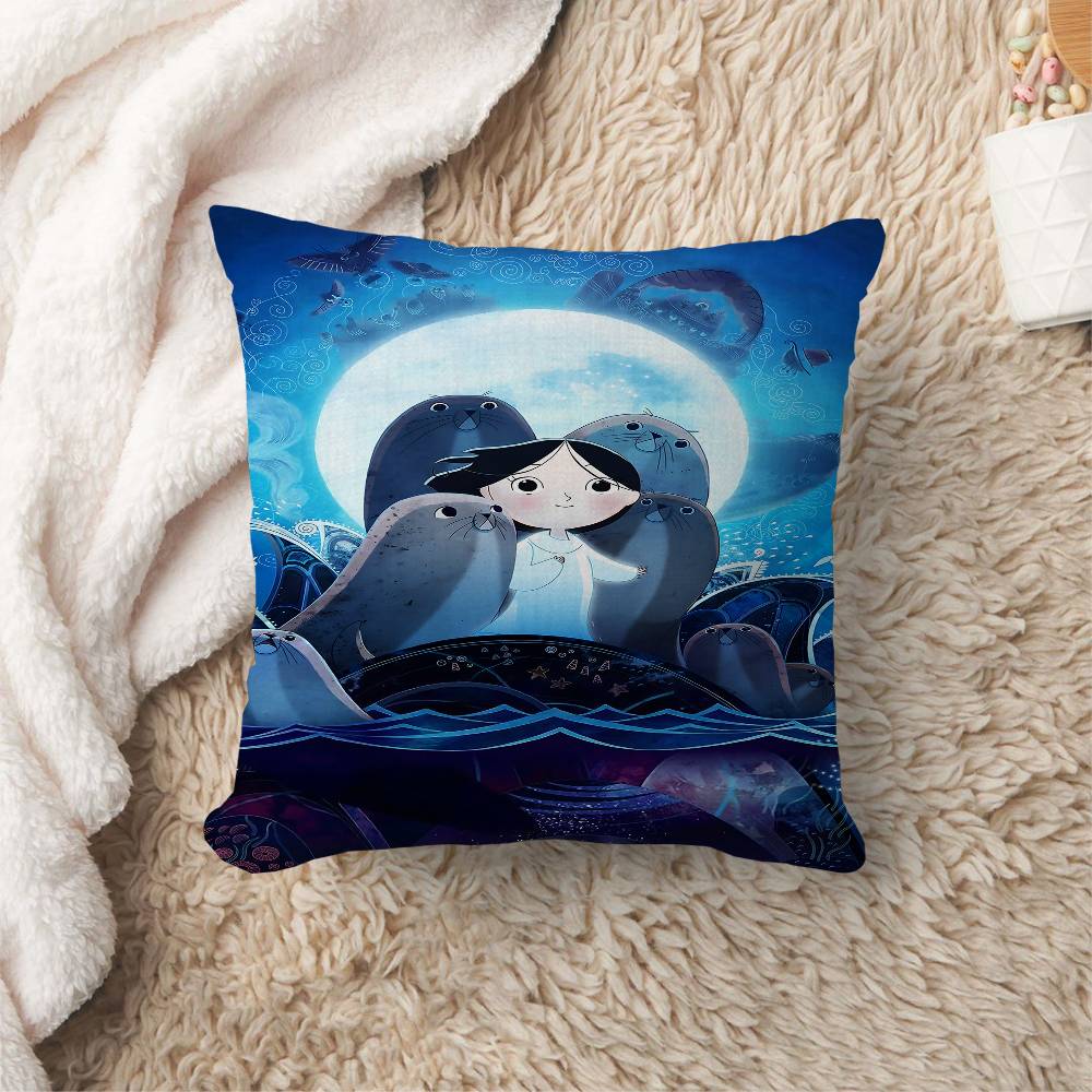 Мультяшные наволочки «Песнь моря» Домашнее постельное белье Декоративная наволочка Свадебная Супермягкая наволочка 30cmx30cm