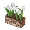 Artificial Tulips Flower Ornament 1:12 Doll House Garden Decor Simulated Model Miniature Accessory White