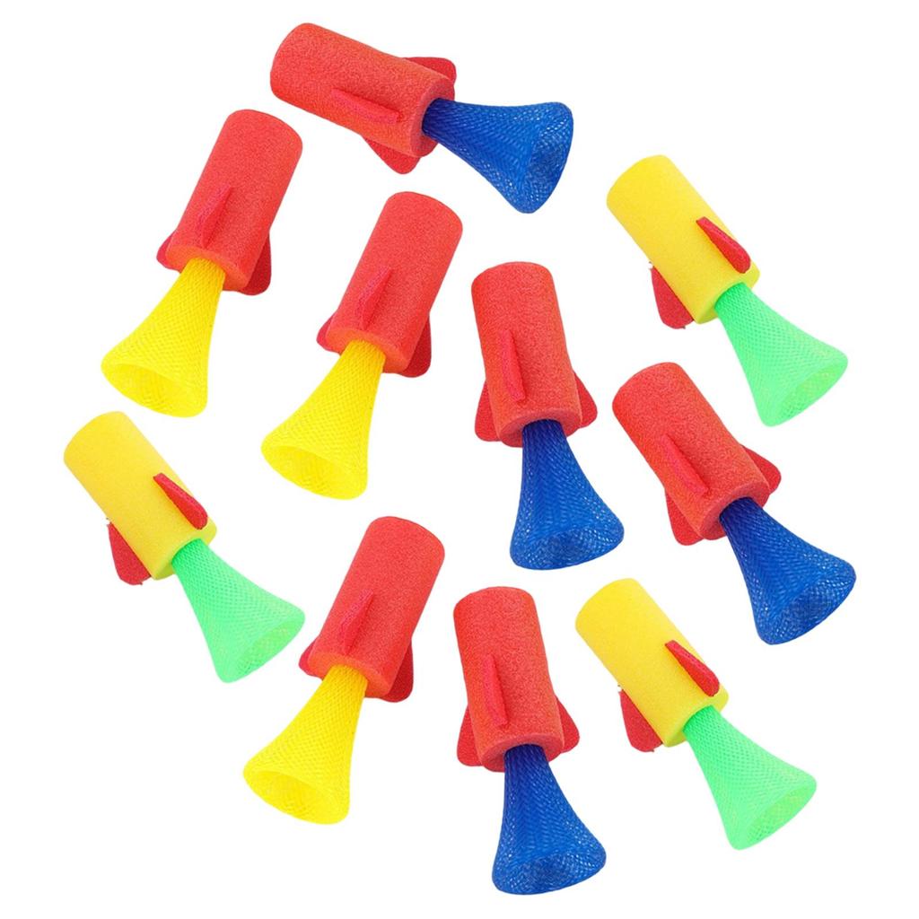 10x Jumping Spring Rocket Launchers Toys Durability Portable Premium Practical Fun Boys Girls Party