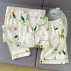Plus Size Women's Cartoon Pajama Set - Cardigan, Short Sleeve Top & Pants Options - Versatile Home & Outdoor Wear
