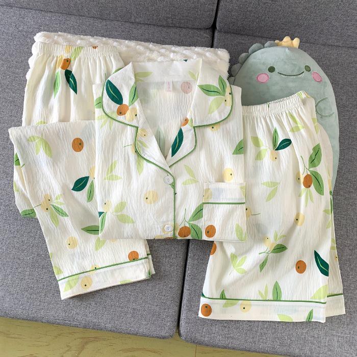 Plus Size Women's Cartoon Pajama Set - Cardigan, Short Sleeve Top & Pants Options - Versatile Home & Outdoor Wear