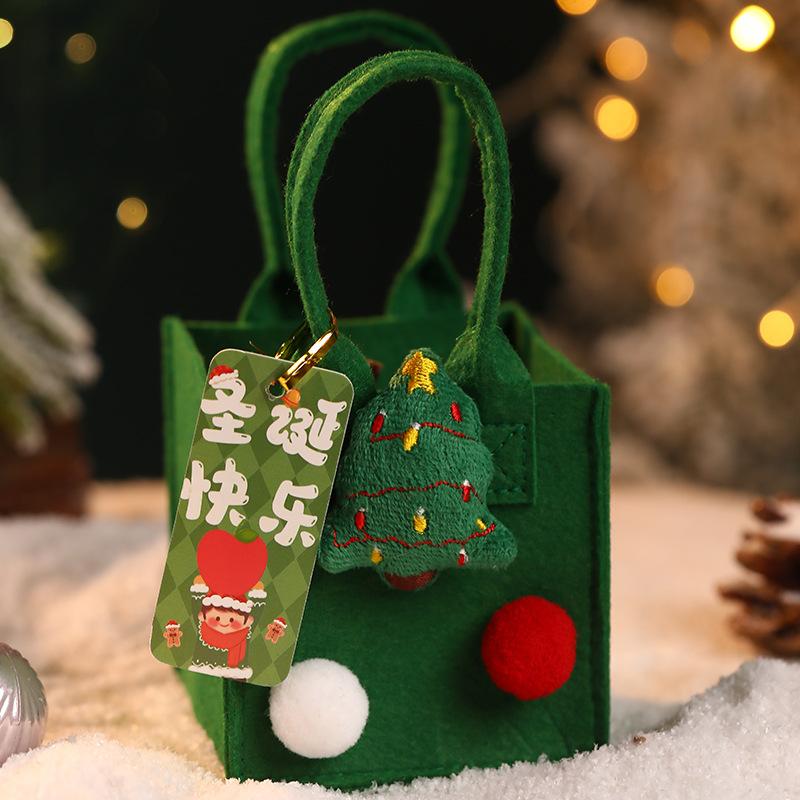Christmas gift bag, gift apple bag Christmas Eve fruit packaging box felt tote bag decorative small gift box non-woven fabric