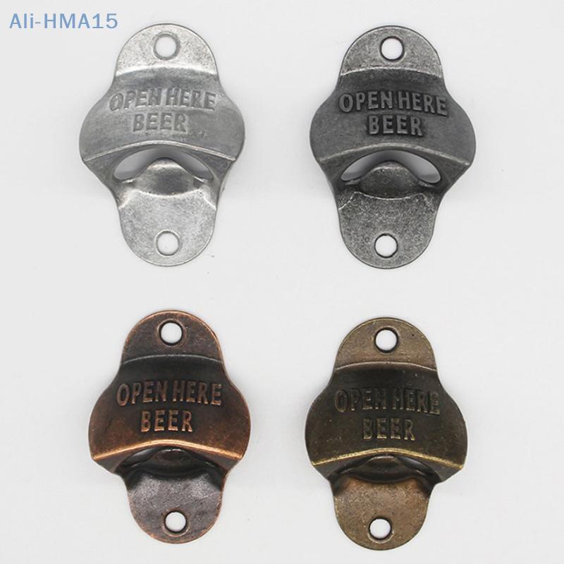 Retro Beer Bottle Opener Wall Mounted Vintage Bar Cafe Wall Decoration Zinc Alloy Beer Openers Kitchen Opener Tools 76x50x26mm