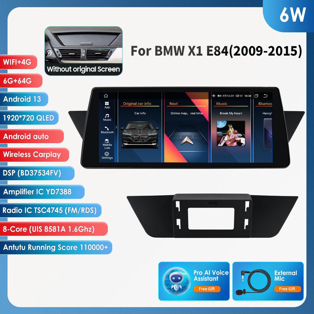 OSSURET Para BMW X1 E84(2009-2015)Sem Tela Original com 10,25" Sistemas Inteligentes para Carro Suporta RDS Bluetooth Sem Fio Carplay Android Auto DSP
