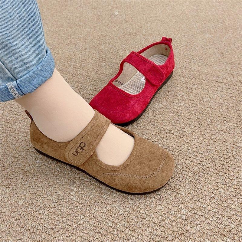 Old Beijing Spring and Autumn New Women's Single Shoes Dopamine Flat Doudou Shoes Fashion Versatile and Popular Shallow Mouth Mary Jane Shoes