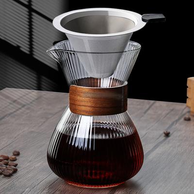 Skleněná konvice na kávu s filtrem z nerezové oceli Překapávač Espresso Konvice na sdílení kávy Překapávač na konvičku Kavárna Barista Nástroje