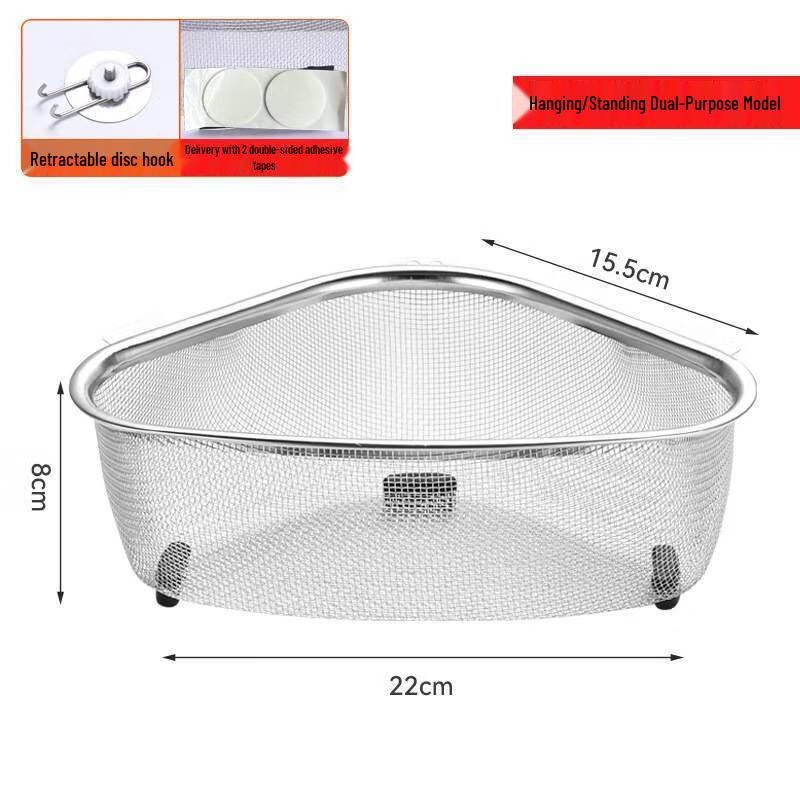 Daxinyuanlin Stainless Steel Triangle Sink Strainer Basket