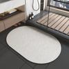 Non-Slip Bath Mat Diatomite Mats with Rubber Backing Soft Absorbent Bathroom Rug Diatomite Mud Thin Bath Mat for Hallway Shower