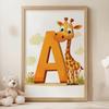 Plakat Żyrafowa Przygoda Plakat Żyrafowa Przygoda, 70X100 Cm, Bez Ramy, Płótno Premium Na Blejtramie