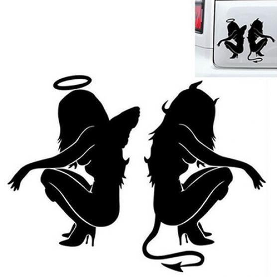 

Waterproof Sexy Angel and Devil Girls Sticker Auto Car Truck Window Decal One Size