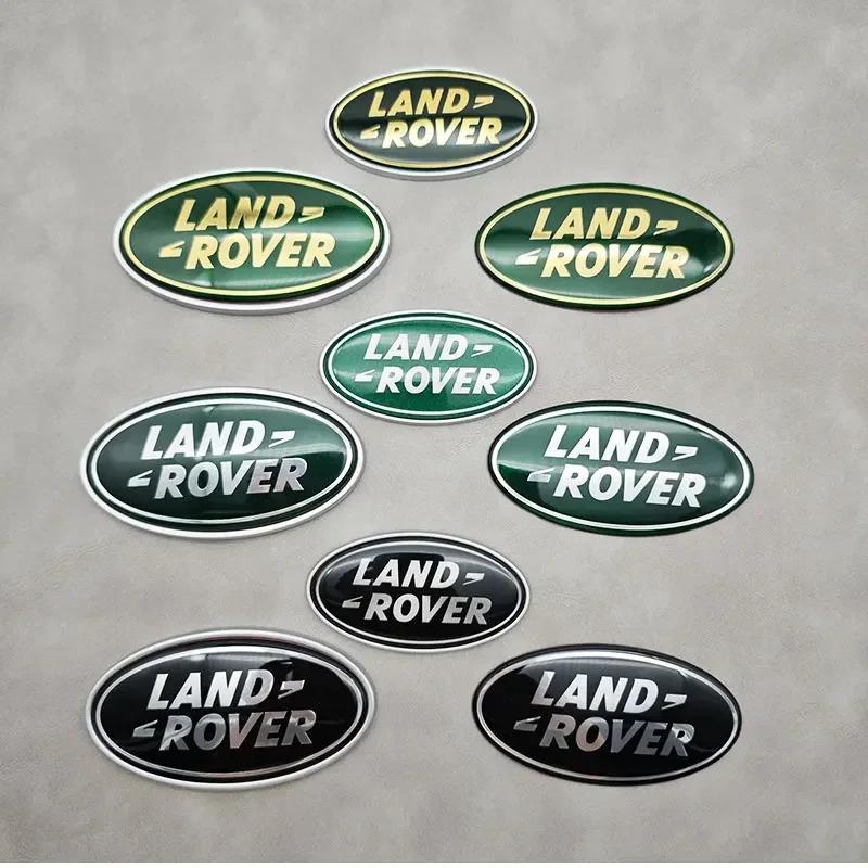 4pcs Aluminium Logo Land Rover Emblem Car Front Sticker Rear Trunk Fender Badge For Land Rover Freelander Discovery Defender XS7