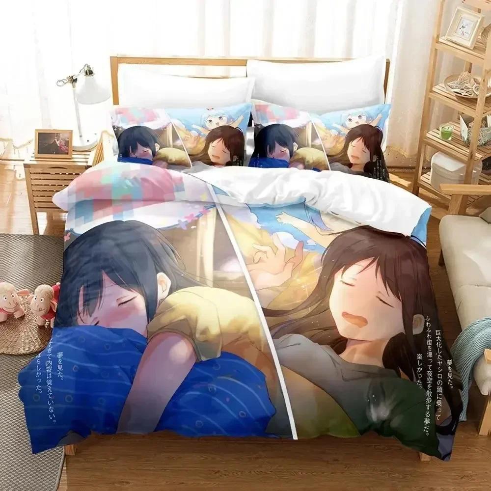 Adachi and Shimamura Bedding Set Cartoon Anime Three-piece Set Adult Kid Bedroom Duvet Cover Sets Comforter Bedding Sets Luxury