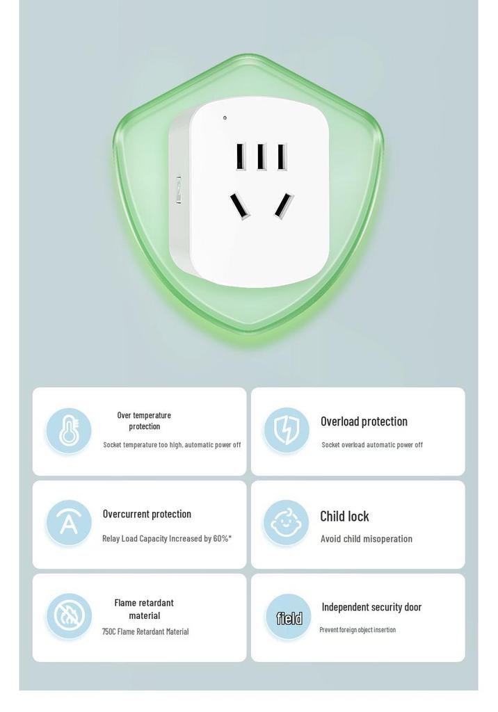 MANKWIFI Smart Socket: Mijia and Xiao Ai Compatible, Voice-controlled, Multi-functional Smart Remote Control.