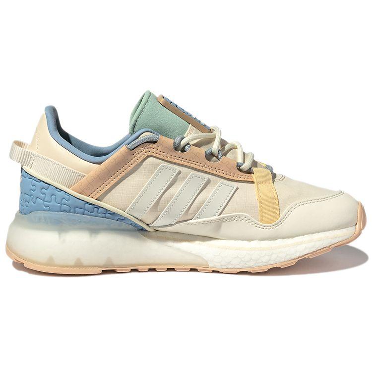 Adidas Originals ZX 2K Boost Pure Leather Fabric Sports Comfortable Slip Resistant Durable Low Top Lifestyle Casual Shoes Unisex Casual Shoes GZ3416