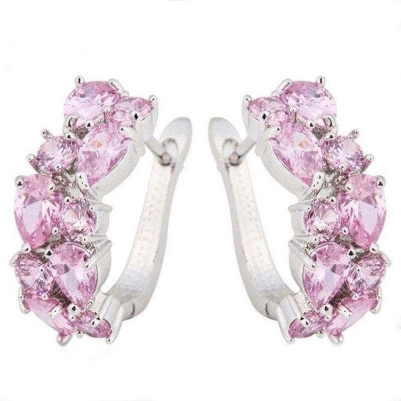 Mona Lisa Crystal Zircon Ladies Ear Buckles, Pop Earrings