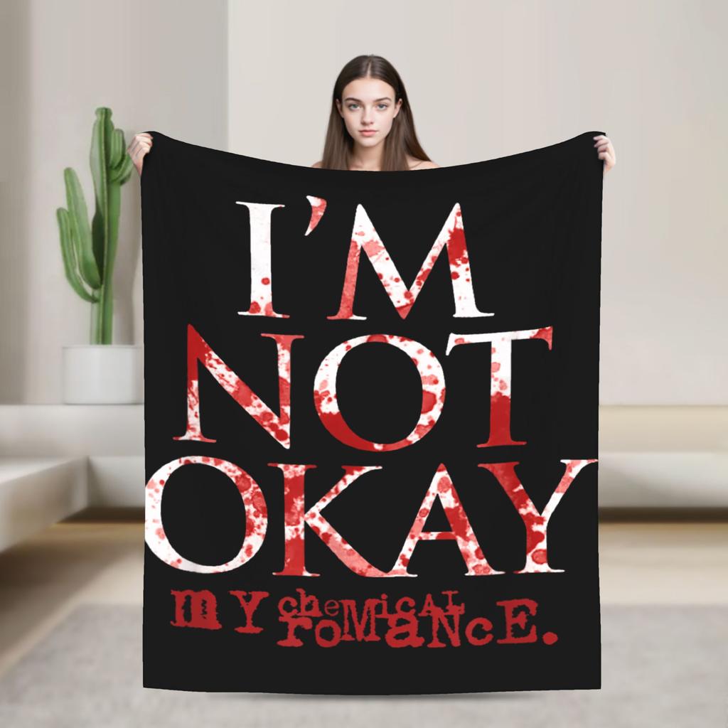 My Chemical Romance Soft Warm Blankets  Decorative Plush Throw Blanket Funny Couch Chair Flannel Bedspread Sofa Bed Cover