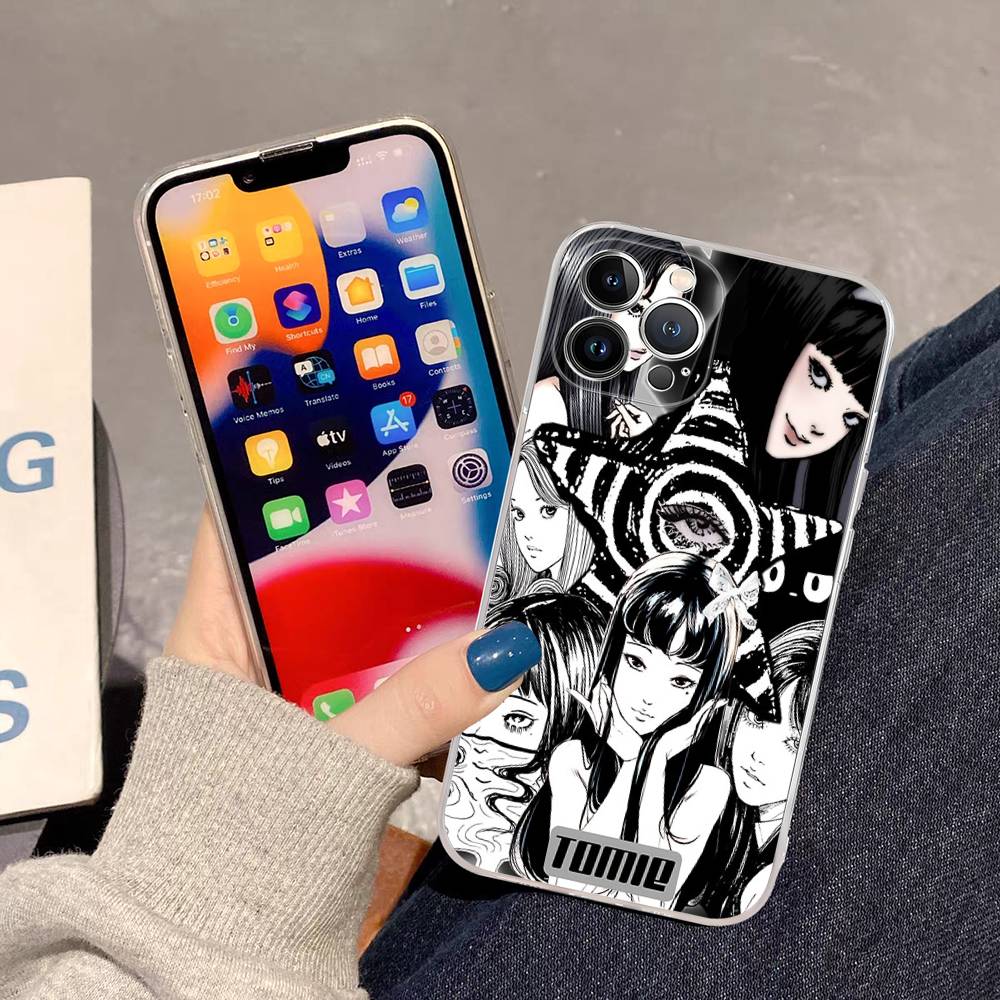 Horror Comic Tomie TPU Silicone Case For IPhone 11 12 13 14 15 16 17 Pro Max Shockproof Clear Back Cover
