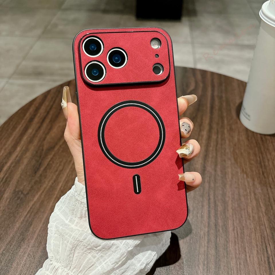 Retro Leather Magnetic Phone Case For For Iphone 16E 17E 1 14 11 12 13 16 17 Pro Max Air Plus Shockproof Protector Cover