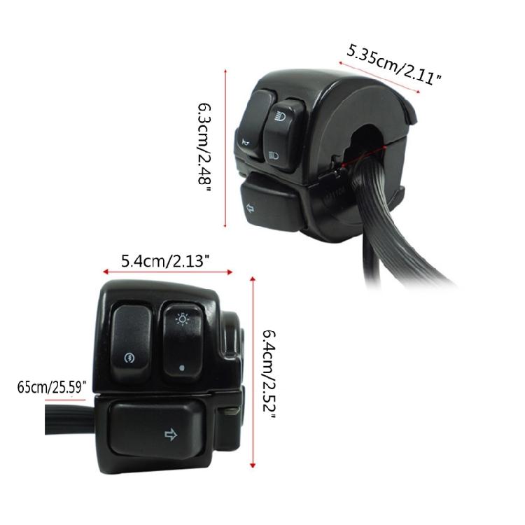 25mm Motorradschalter Motorrad Hupenknopf Blinker Elektrische Nebelscheinwerfer