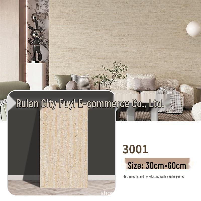 Waterproof 3D Travertine-Style Flexible Wall Panel Wallpaper