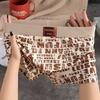 Men's Ice Silk Printed Underwear Comfortable and Breathable Mid Waist Flat Corner Four Corner Shorts