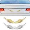 1Pair Car Auto Motorcycle Body Sticker 3D Eagle Angel Wings Fashion Gold Silver Aluminum Stickers Auto Exterior Decoration