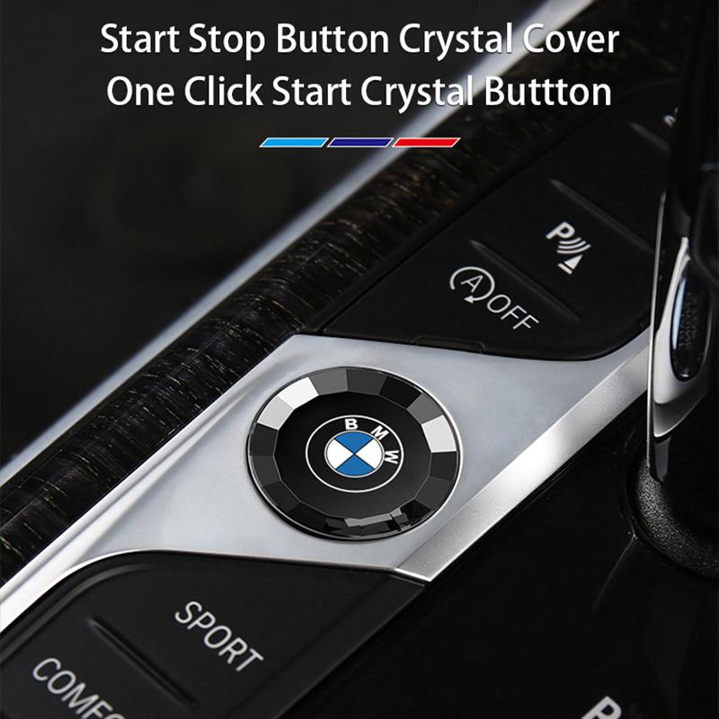 DKHN5 Crystal Car One Click Start Button For BMW M Power 3 Series E90 E92 F30 F35 G20 F10 G30 G28  ABS Engine Start Stop Cover Trim