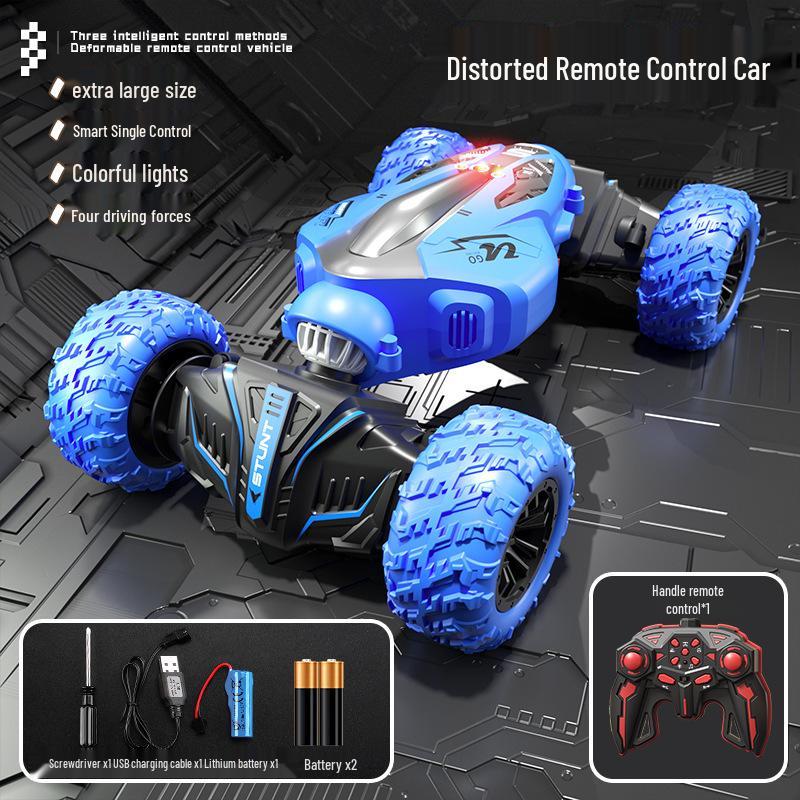 Gesture-Sensing Stunt Remote Control Car: Twist, Climb, & Rechargeable 4WD Off-Road Toy for Kids Standard [One Battery]