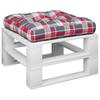 Pallet Cushion Red Checkered Pattern Fabric