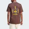 Adidas Originals Nice Graphic Tee With Letter Logo Print Sports Round Neck Short Sleeve T-Shirt Men Tops Dark-Brown IR7589
