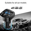 New Car Hands-free Bluetooth-compaitable 5.0 FM Transmitter Car Kit MP3 Modulator Player Handsfree Audio Receiver 2 USB Charger