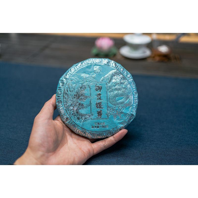 200г Юньнаньский чайный пирог Белые волосы Серебряная игла ЧайЦзингу Белый бутон — фото 7