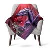Purple Dragon Flower Customize Your Name Blanket Used For Chair Office Sofa Bed Camping Soft And Warm Giving Friends And Relatives Birthday Graduation