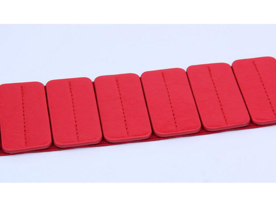 Red Wide Leather Waist Belt: Women's Korean, European & American Style Elastic Accessory