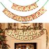 Christmas Decoration Retro Merry Christmas Banner Nostalgic Old Fashioned Banner Sign Xmas Christmas Party Home Decor New Year